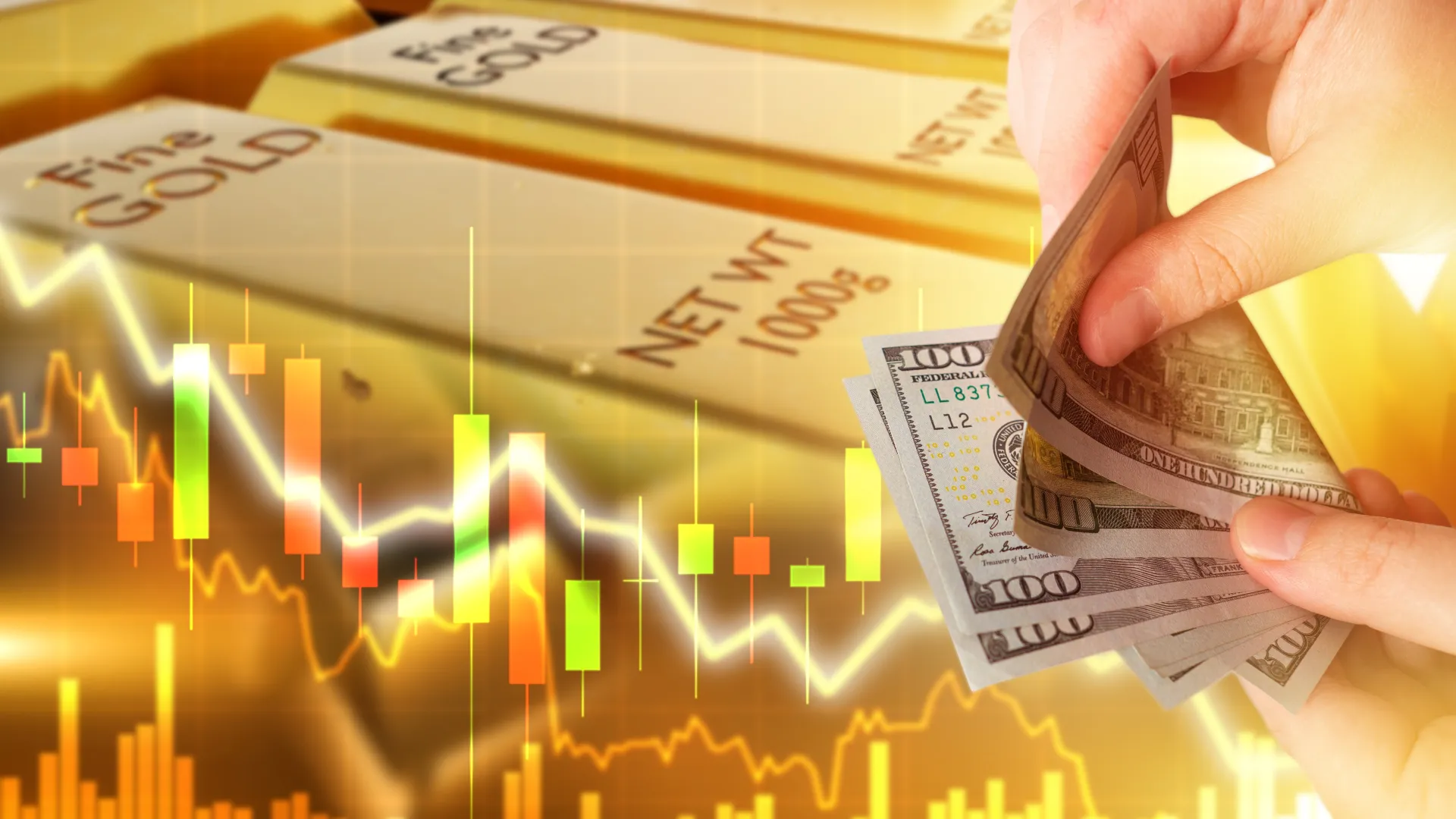 انخفاض أسعار الذهب وسط صعود الدولار