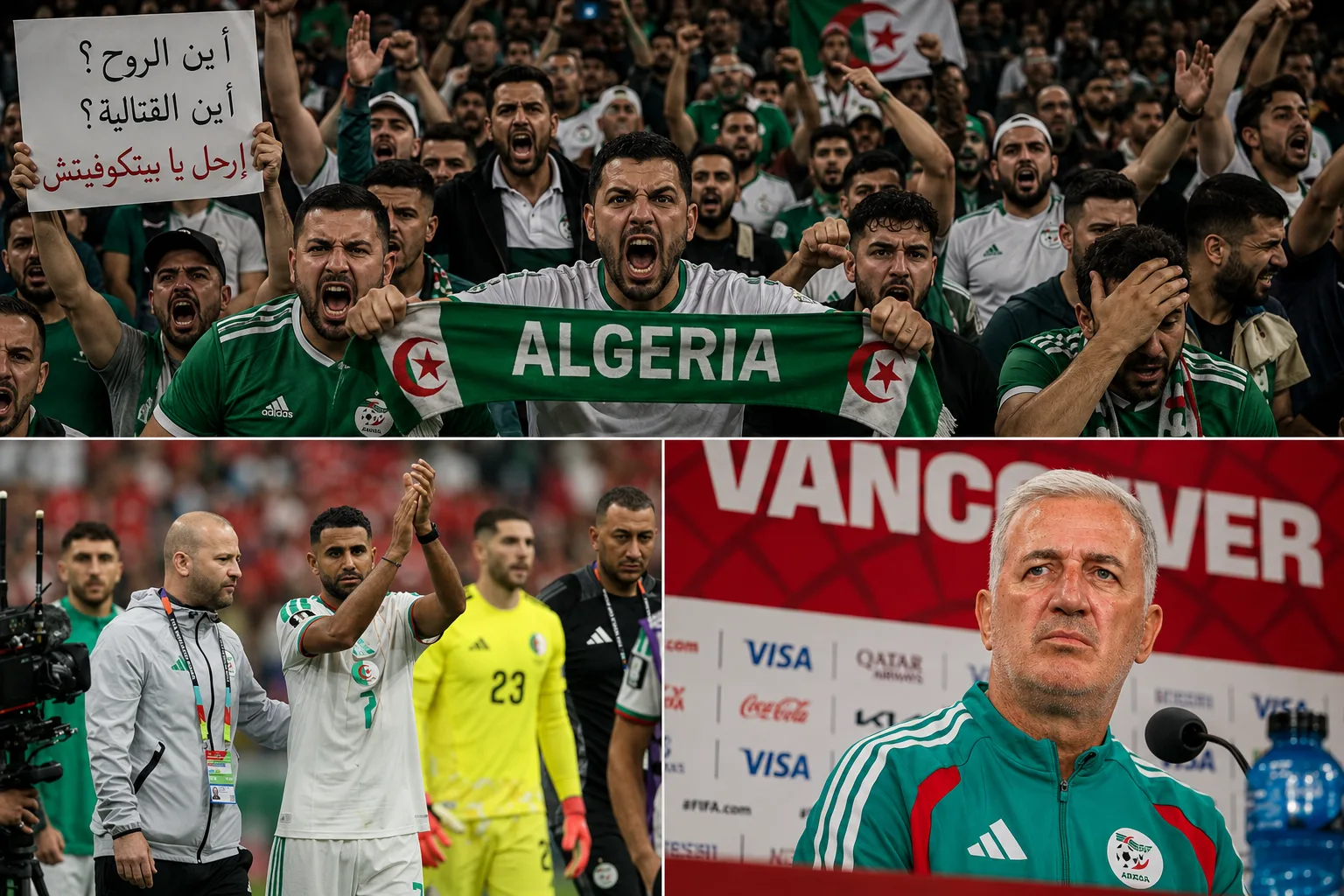 غضب جماهيري يطالب بثورة شاملة داخل المنتخب الجزائري