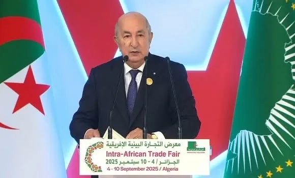 تبون يلقي كلمة في افتتاح الطبعة ال 4 لمعرض التجارة البينية الإفريقية 2025