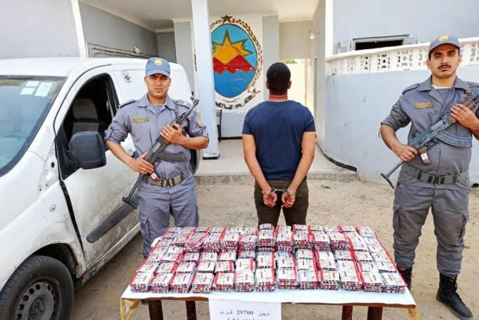 الجمارك تحبط تهريب 29 ألف قرص بريغابالين بالوادي