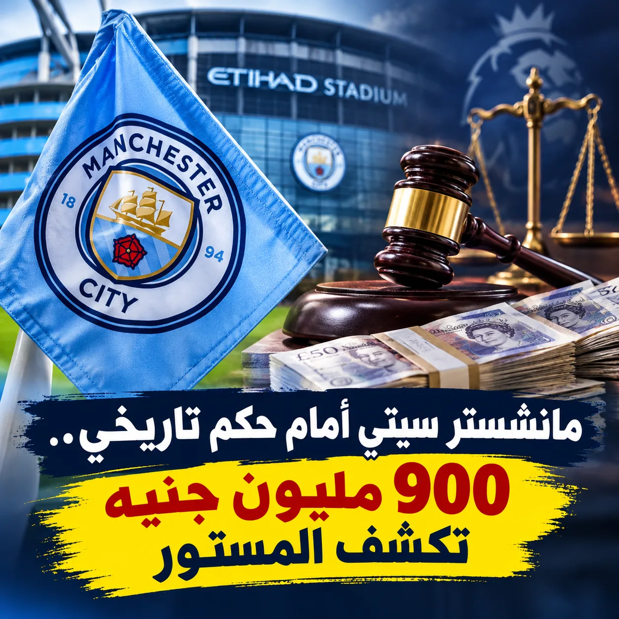 مانشستر سيتي أمام حكم تاريخي..900 مليون جنيه تكشف المستور